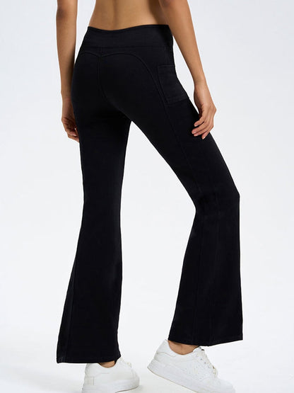 BUYCO Female Denim Pocket Button Flare Leggings
