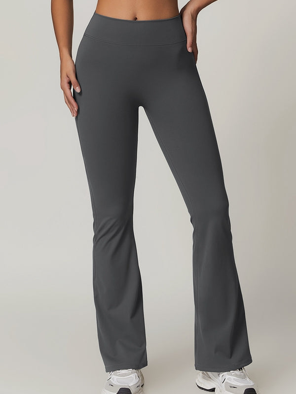 BUYCO Female Pocket Ruched Back Flare Cargo Leggings