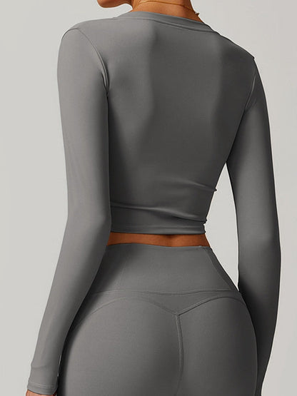 BUYCO Female Fitted V Collar Long Sleeves