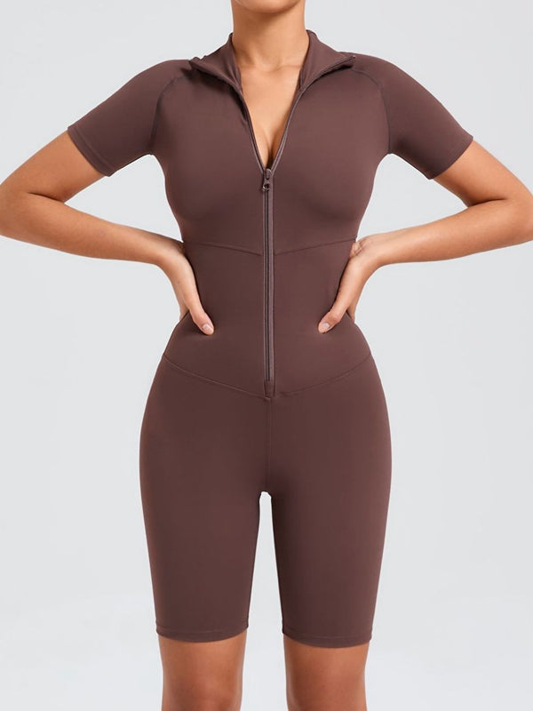 BUYCO Female Zipper Stand Collar Jumpsuit