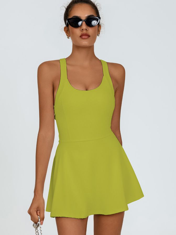 BUYCO Female Cross Back Quick Dry Tennis Dress