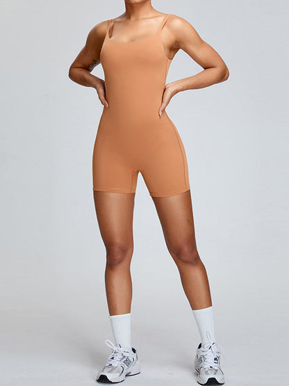 BUYCO Female Backless U Collar Quick Dry Nude Sensation Romper