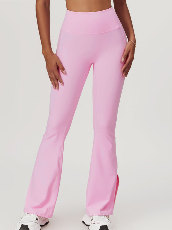 BUYCO Female Flare Hip-lift High-waisted Split Pants