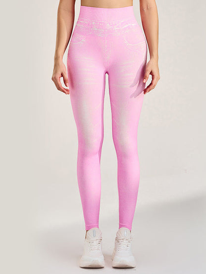BUYCO Female Denim Hip-lift High-waisted Leggings