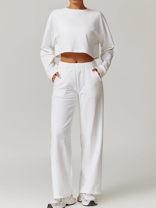 BUYCO Female Split Backless High-waisted Casual Loose Tracksuit