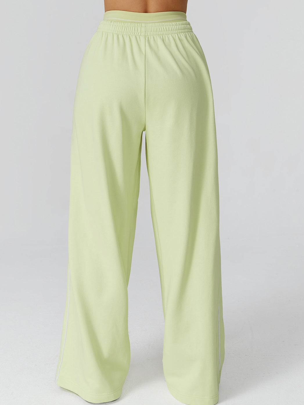 BUYCO Female Casual Loose Contrast Color Stripe High-rise Pants