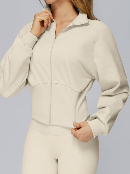 BUYCO Female Zipper Stand Up Collar Windproof Jacket