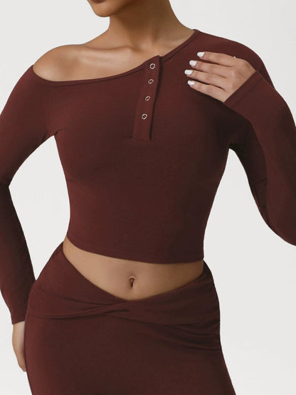 BUYCO Female Solid Color Buttons Long Sleeves