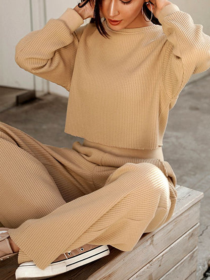 BUYCO Female Casual Loose High-waisted Tracksuit