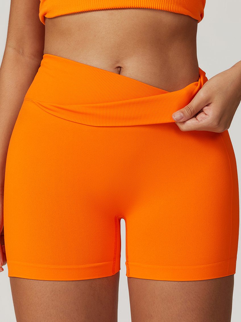 BUYCO Female Quick-dry Ruched Back Seamless Fit Shorts