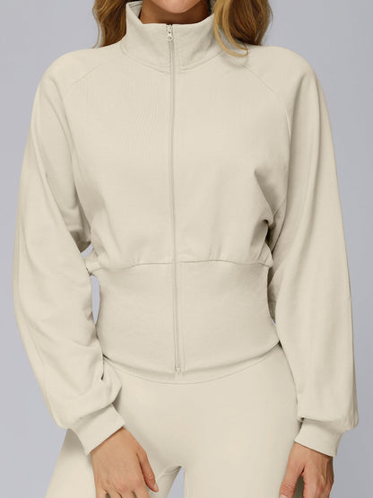BUYCO Female Zipper Stand Up Collar Windproof Jacket