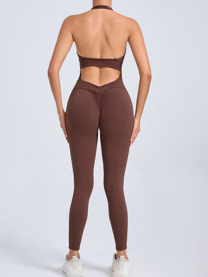 BUYCO Female Front Folds Backless Pocket Jumpsuit