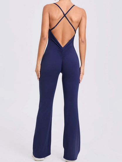 BUYCO Female Cross Back Flare Fit Jumpsuit