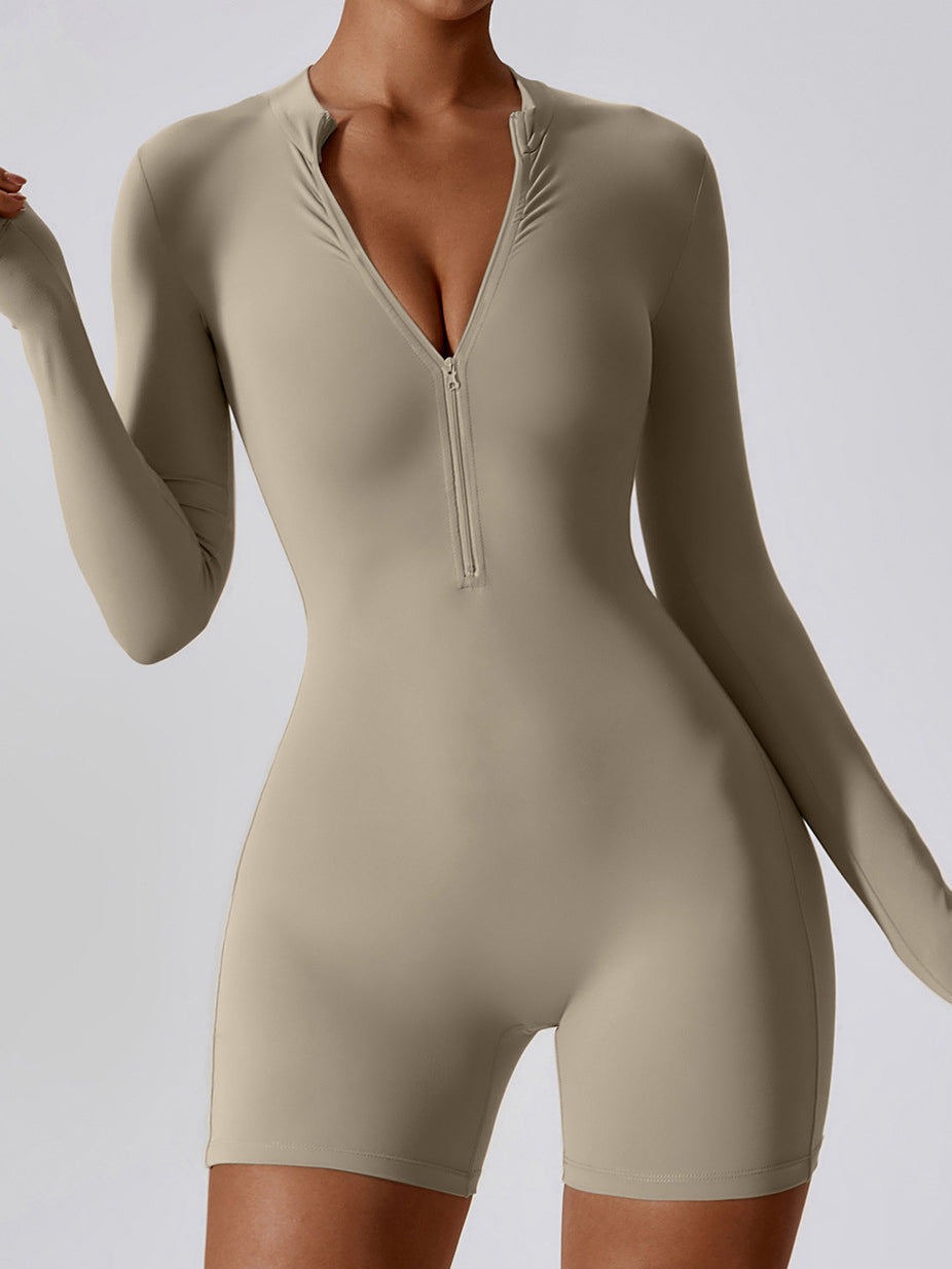 BUYCO Female Zipper Hip-lift Romper