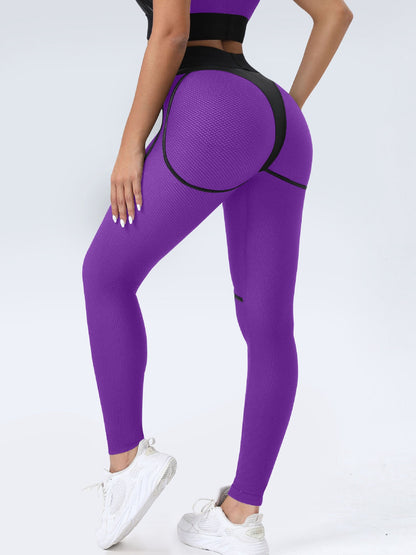 BUYCO Female Fly Eye Contrast Color High-rise Sportswear