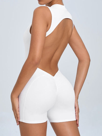 BUYCO Female Backless Ruched Back With Pads Romper