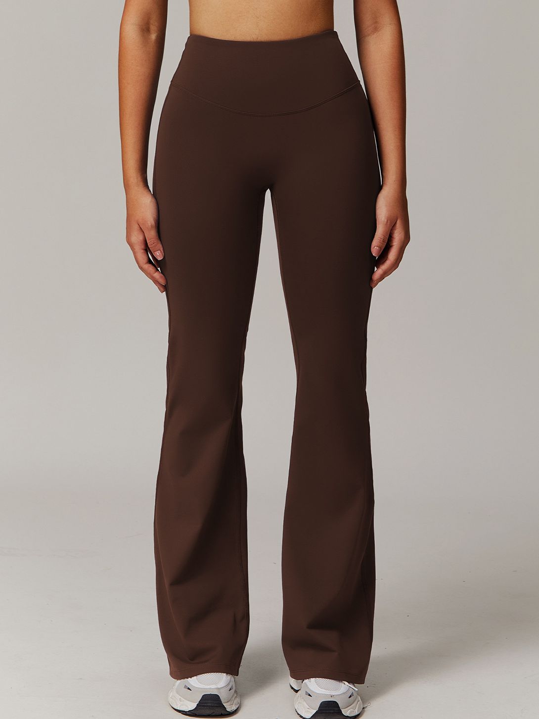 BUYCO Female Solid Color Flare High-rise Leggings