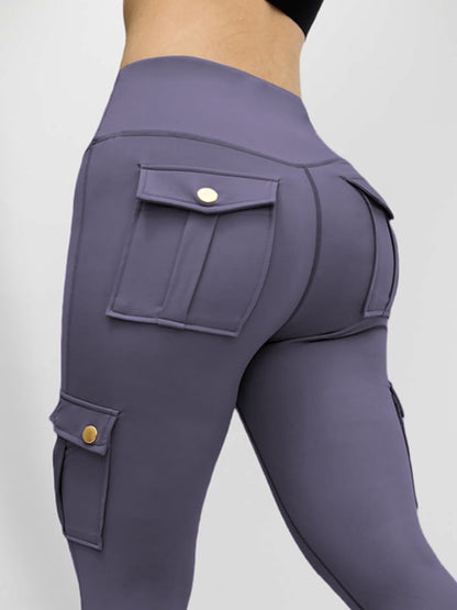 BUYCO Female Pocket High-rise Cargo Style Leggings
