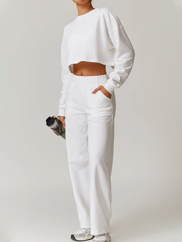 BUYCO Female Split Backless High-waisted Casual Loose Tracksuit