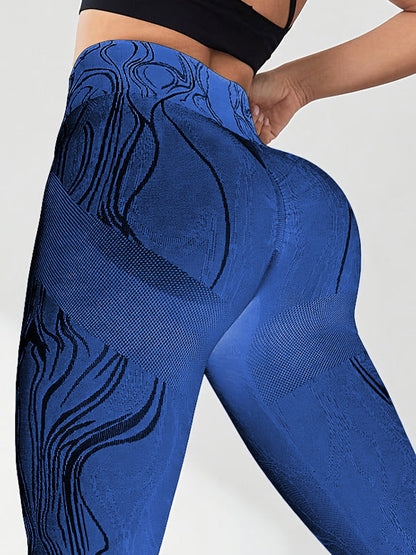 BUYCO Female Natural Texture Seamless Ruched Back Leggings