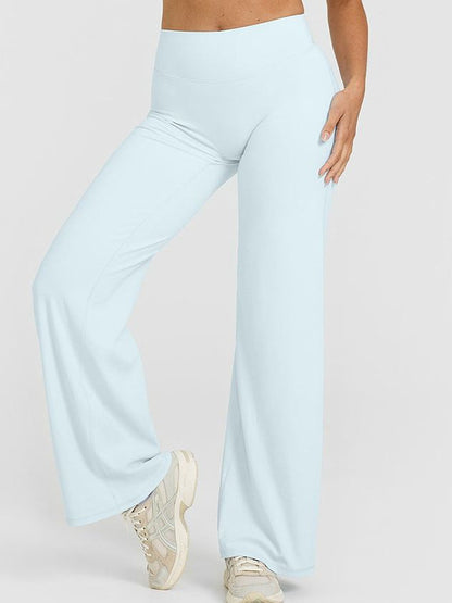 BUYCO Female Solid Color Casual Loose Flare High-rise Leggings