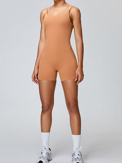 BUYCO Female Backless U Collar Quick Dry Nude Sensation Romper