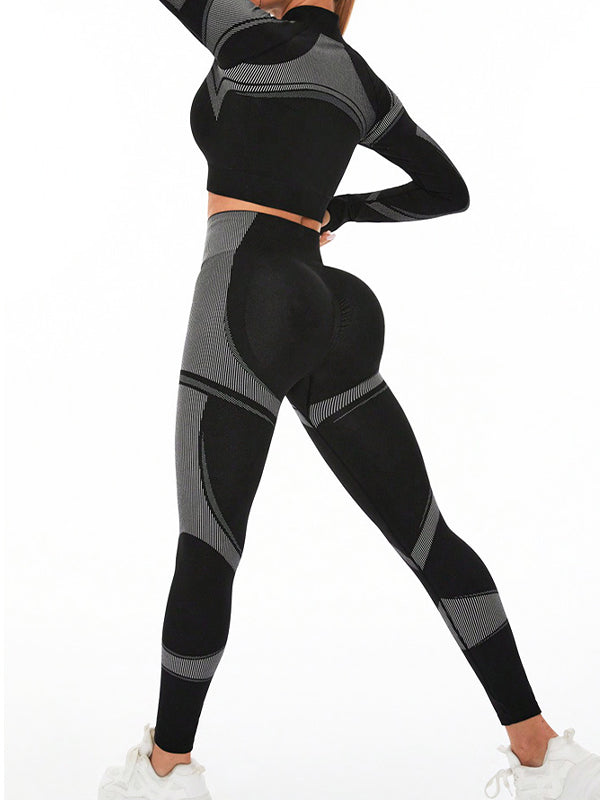 BUYCO Female Ruched Back Seamless Elastic Tight Quick-dry Tracksuit