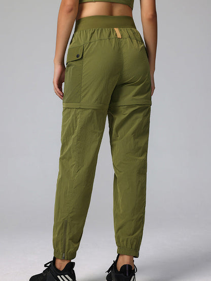 BUYCO Female Drawstring Pocket Casual Cargo 2 in 1 Design Pants