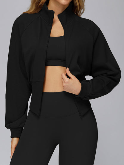 BUYCO Female Zipper Stand Up Collar Windproof Jacket
