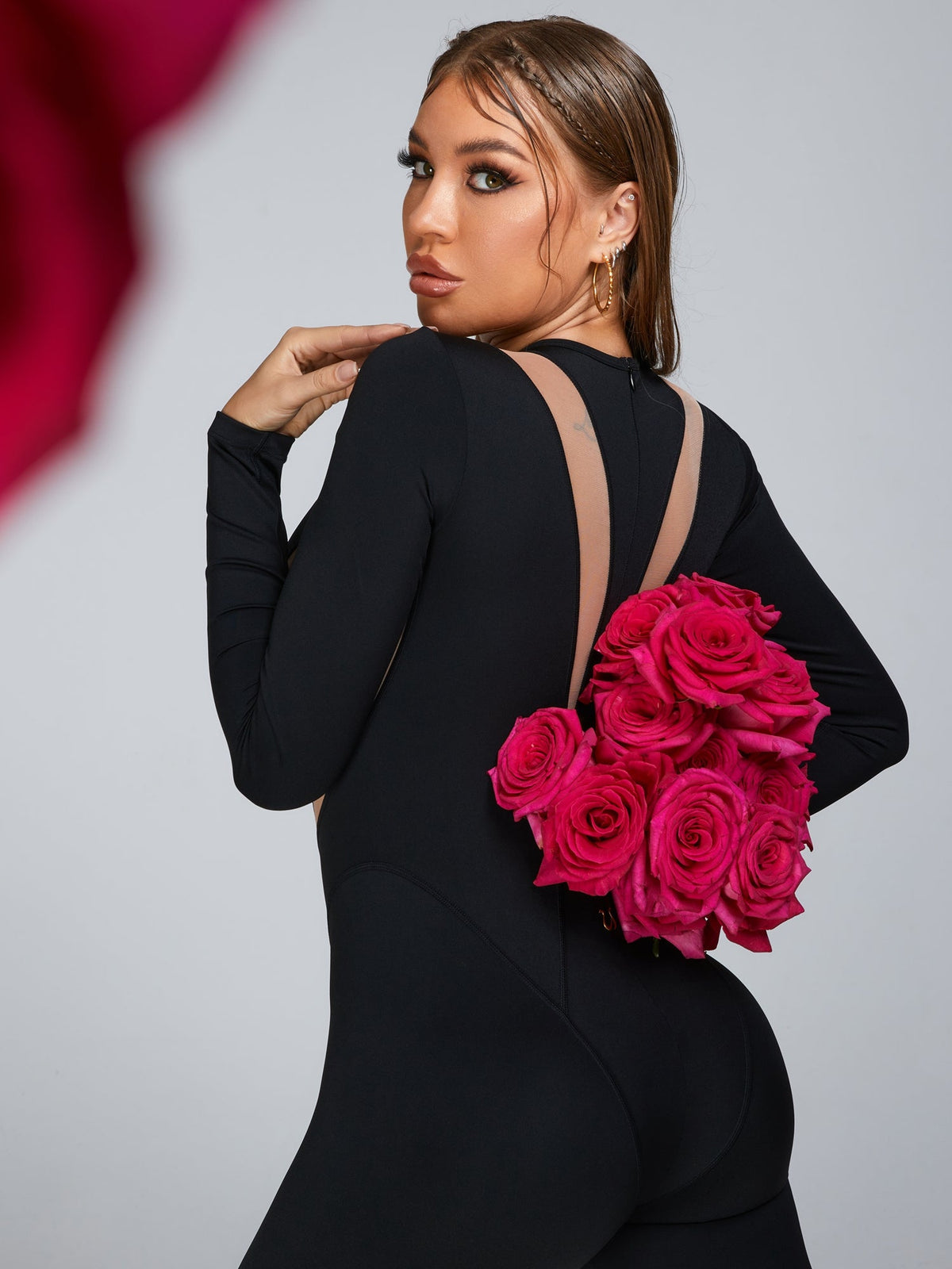 BUYCO Female Fashion “Flame” Mesh Jumpsuit