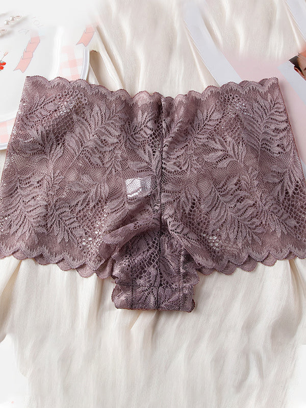 BUYCO Female Fitted Solid Color Lace Panties