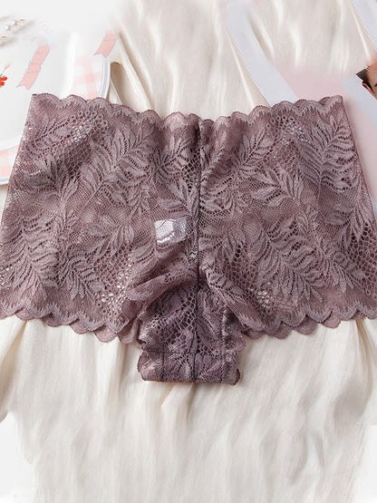BUYCO Female Fitted Solid Color Lace Panties
