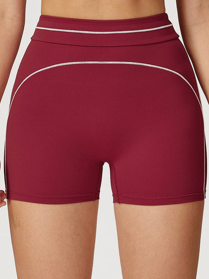 BUYCO Female Contrast Color Big Heart Shape Push-lift Shorts