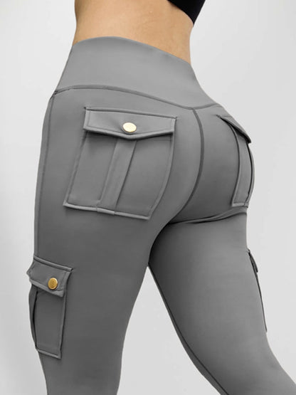 BUYCO Female Pocket High-rise Cargo Style Leggings