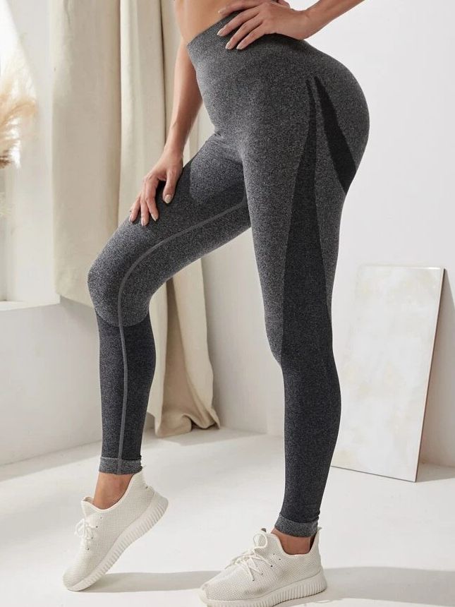 BUYCO Female Seamless Hip-lift Ruched Back Elastic tight Leggings
