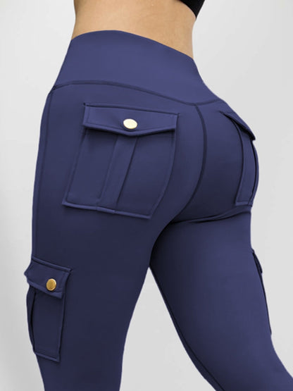 BUYCO Female Pocket High-rise Cargo Style Leggings
