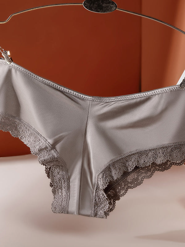 BUYCO Female Hollow Out Silk T-back Panties