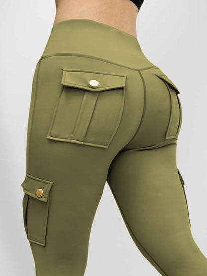 BUYCO Female Pocket High-rise Cargo Style Leggings