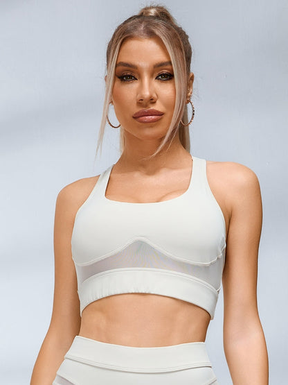 BUYCO Female Fitted Sheer Mesh Push Up Hip-lift Tracksuit