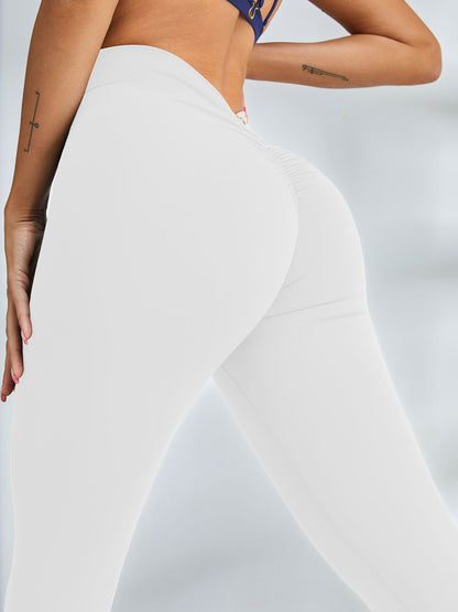 BUYCO Female Ruched Back Deep V Back Leggings