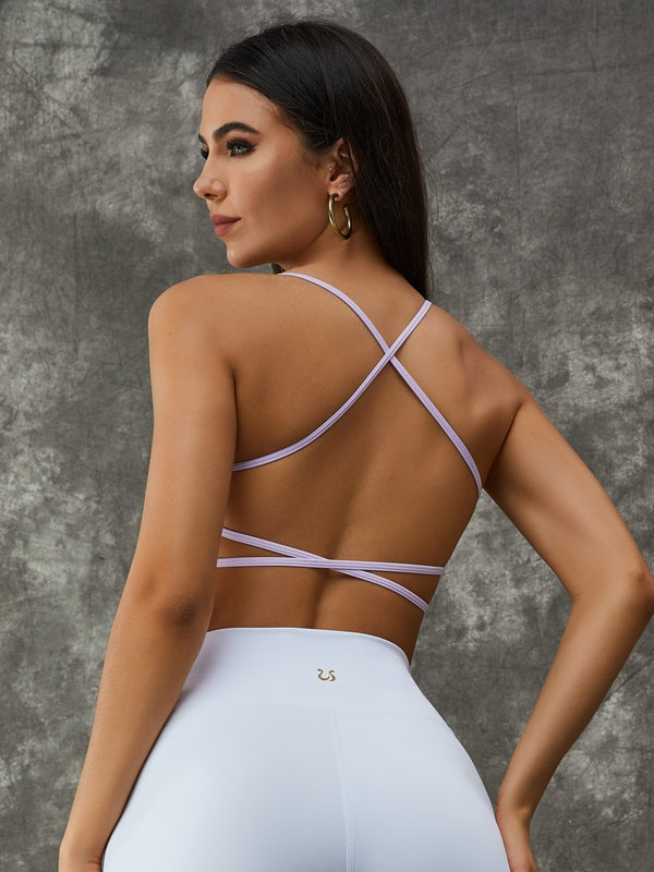 BUYCO Female Cross Back Hollow Out Tracksuit