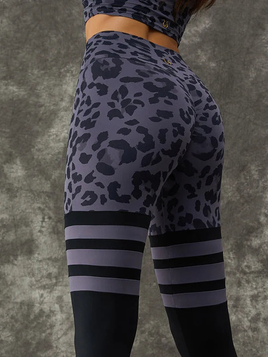 BUYCO Female Leopard Print Ruched Back Leggings