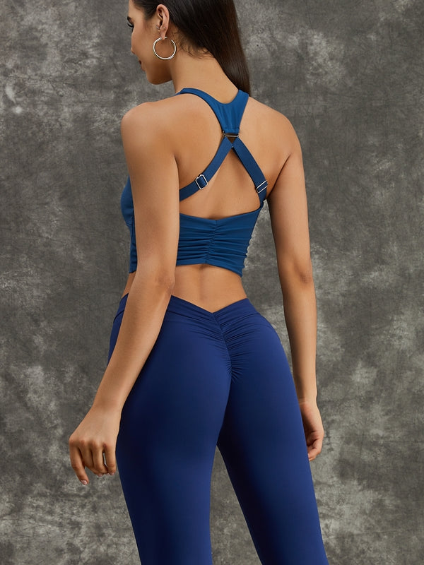 BUYCO Female Deep V-Back Ruched Back Leggings