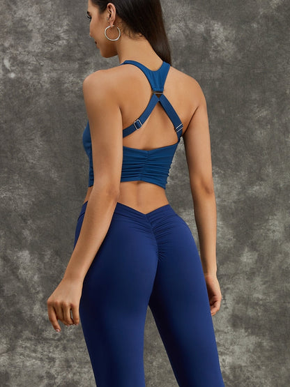 BUYCO Female Deep V-Back Ruched Back Leggings