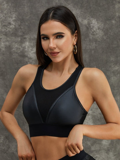BUYCO Female Fly Eye Contrast Color Sports Bras
