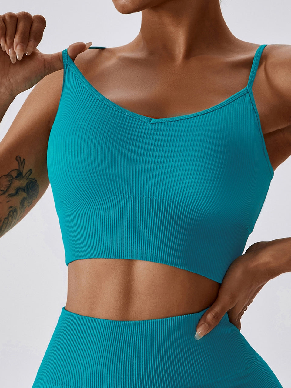 BUYCO Female Ribbed Ruched Back Spandex Gym Fit Shorts