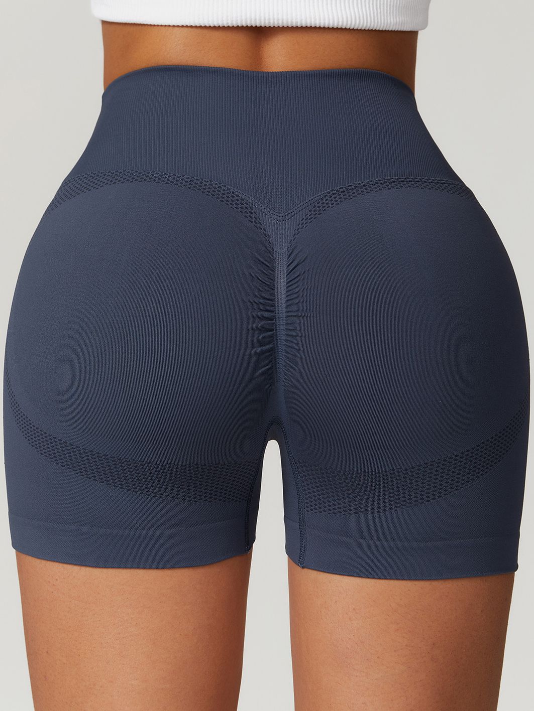 BUYCO Female Quick-dry Ruched Back Seamless Fit Shorts