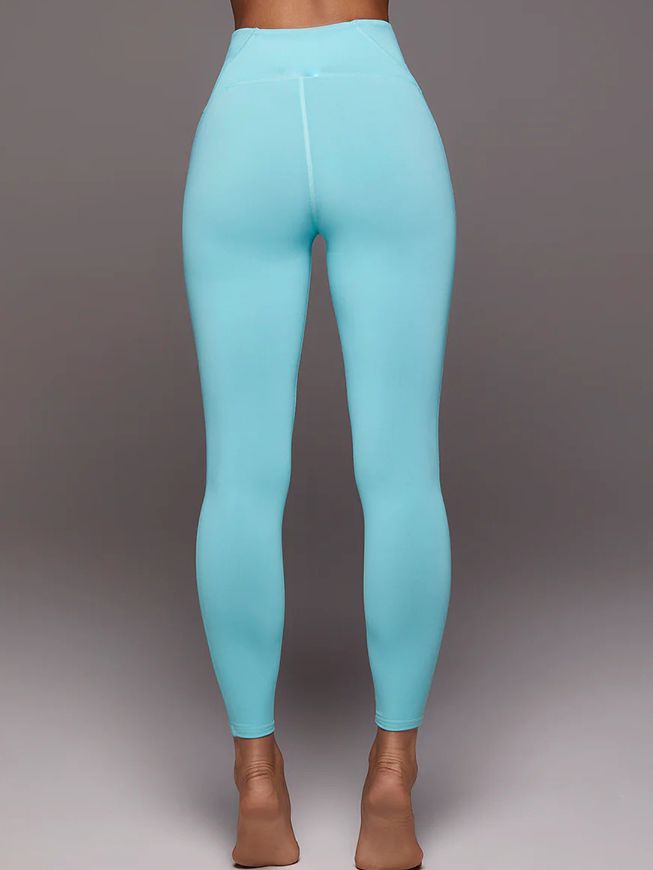 BUYCO Female Solid Color Unique Folds V Shape Waist Leggings