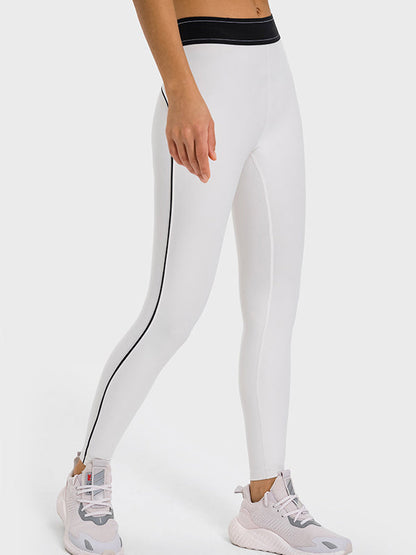 BUYCO Female Contrast Color Push Up Design Elastic Tight Shockproof Tracksuit
