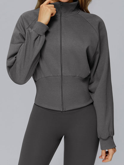 BUYCO Female Zipper Stand Up Collar Windproof Jacket